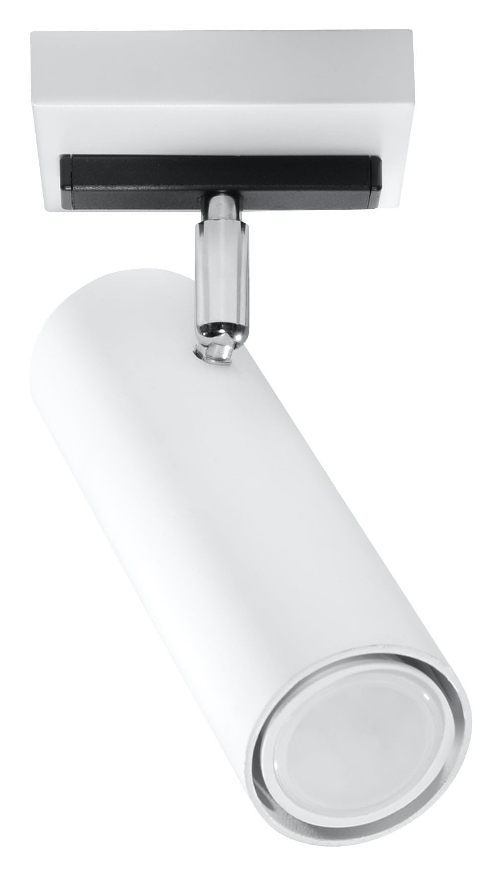 Reflektor sufitowy spot natynkowy Direzione okrągły biały chromowany 1xGU10x40W wym: 18 x 18 cm metal Sollux Lighting