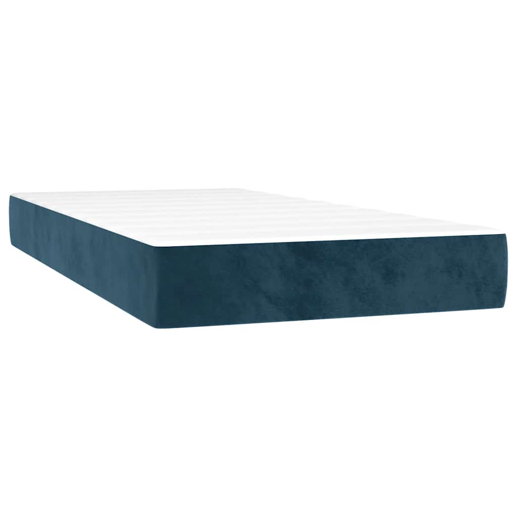 Lit à lattes avec matelas LED bleu foncé 100 x 200 cm - 6