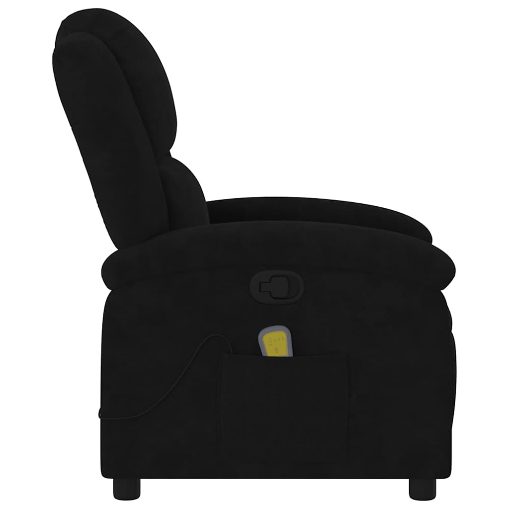 Fauteuil de massage inclinable noir velours vidaXL - 8