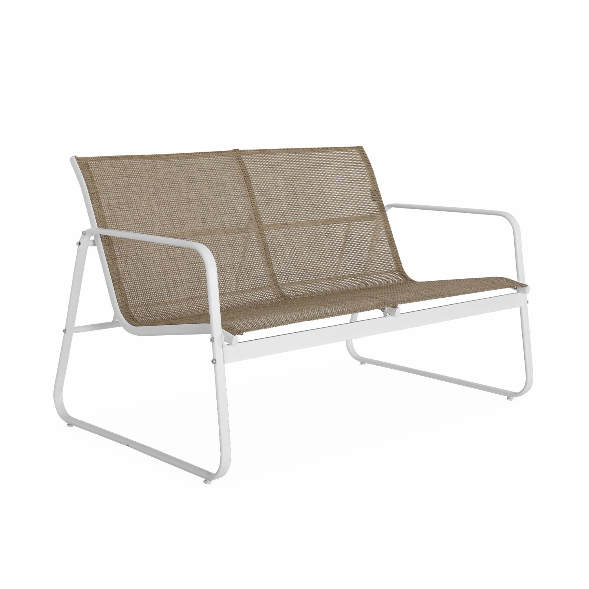 Salon de jardin en Métal Beige 4 personnes - 5