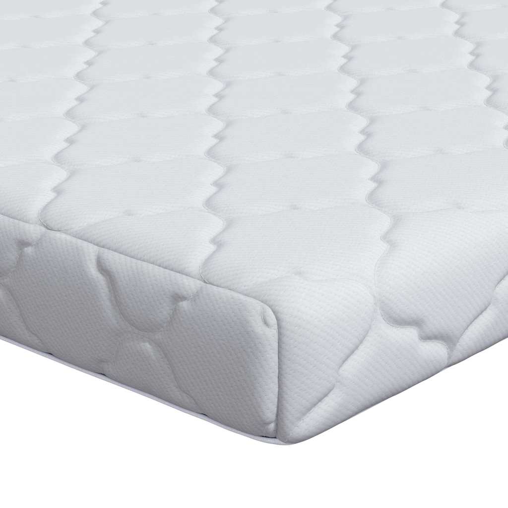 Matelas blanc 100 x 200 cm tissu jacquard - 2