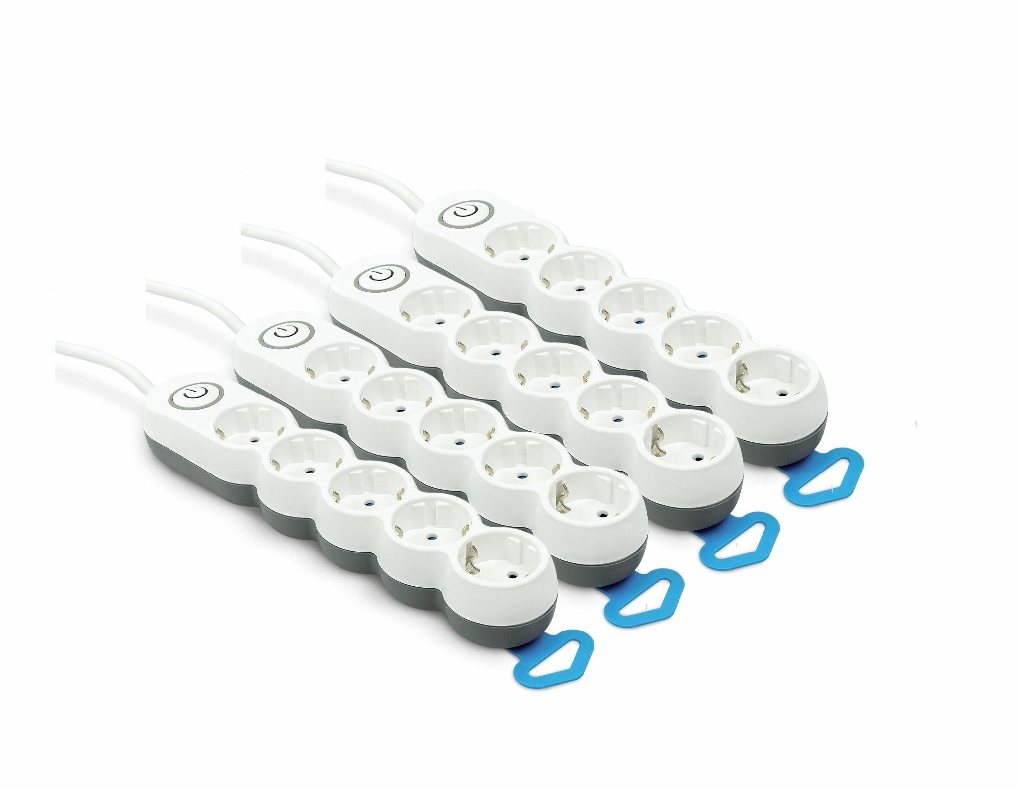 Regleta De 3 Tomas Sin Interruptor – Cable De 1.5m, 3G Y 1.0mm², Blanca, Para Hogar Y Oficina