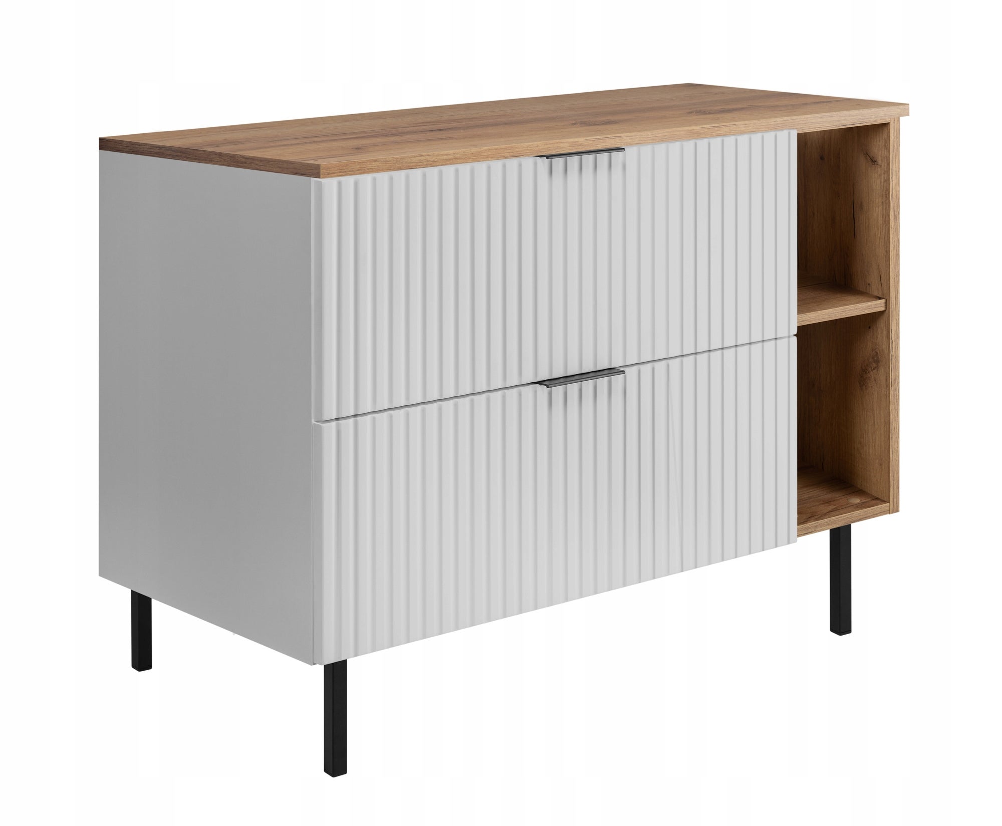4 un. Pied carré noir pour meuble de salle de bain FURNIDEA en métal h: 15 cm - 4