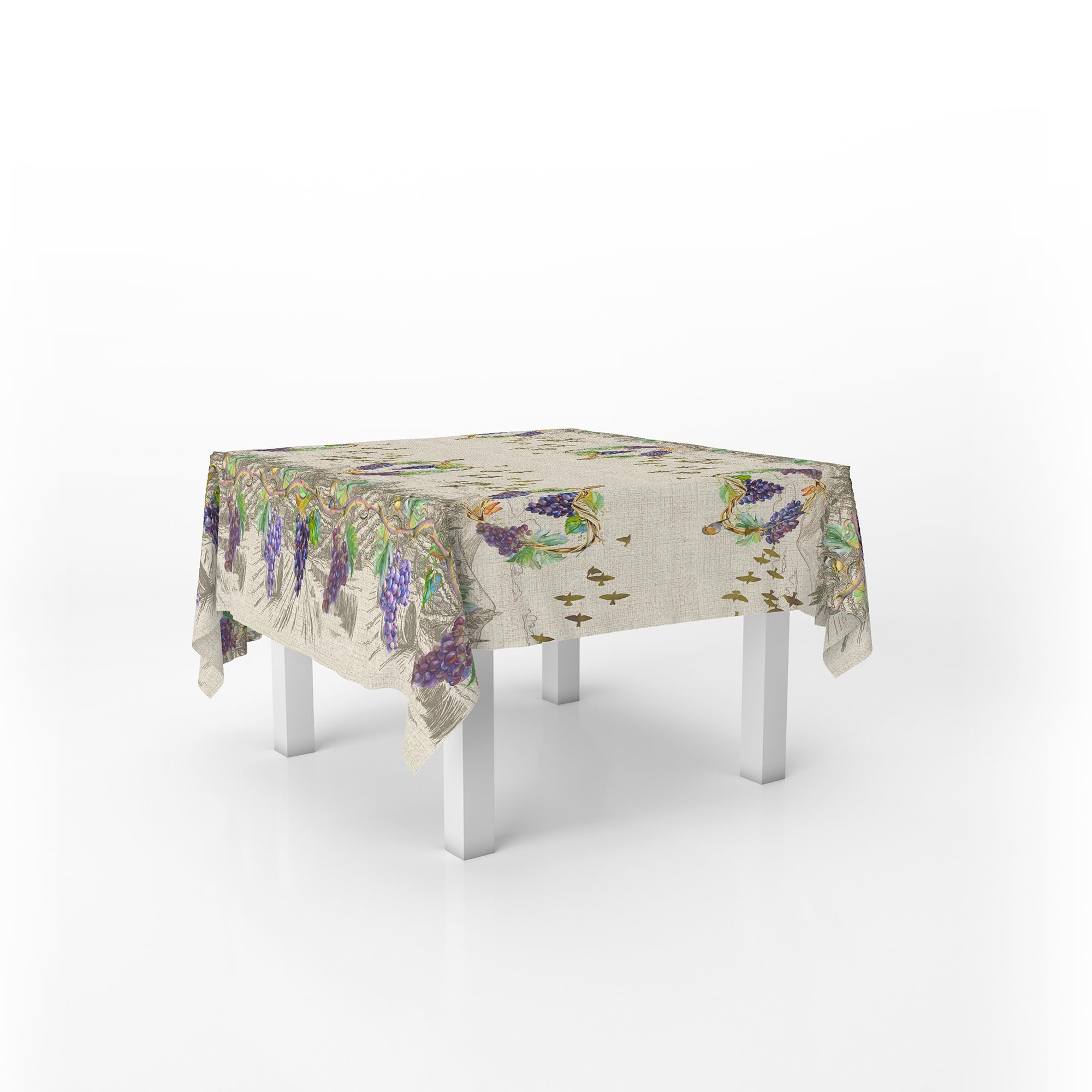 Tovaglia in poliestere dimensioni 140 x 350 cm motivo quadrifoglio