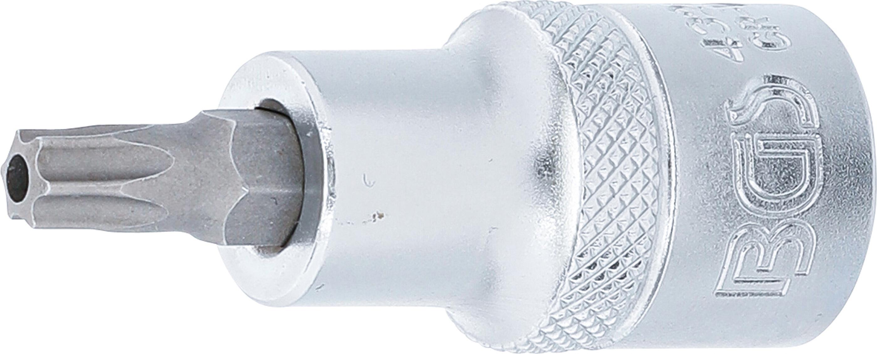 BGS grot bitów napęd wewnętrzny kwadrat 12,5 mm (1/2") T-Profil (dla Torx) z otworem T40 - 4326