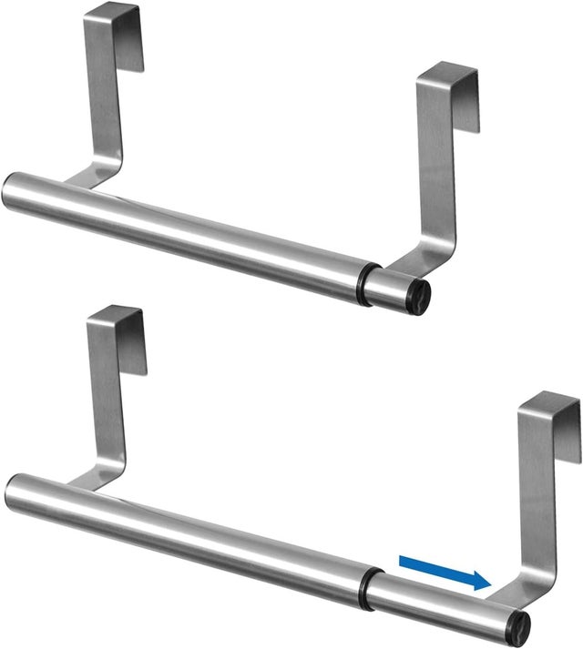 Porte-plat Extensible Accordéon En Métal Argenté – Vintage Années 60/70 – Avec Poignées Inox