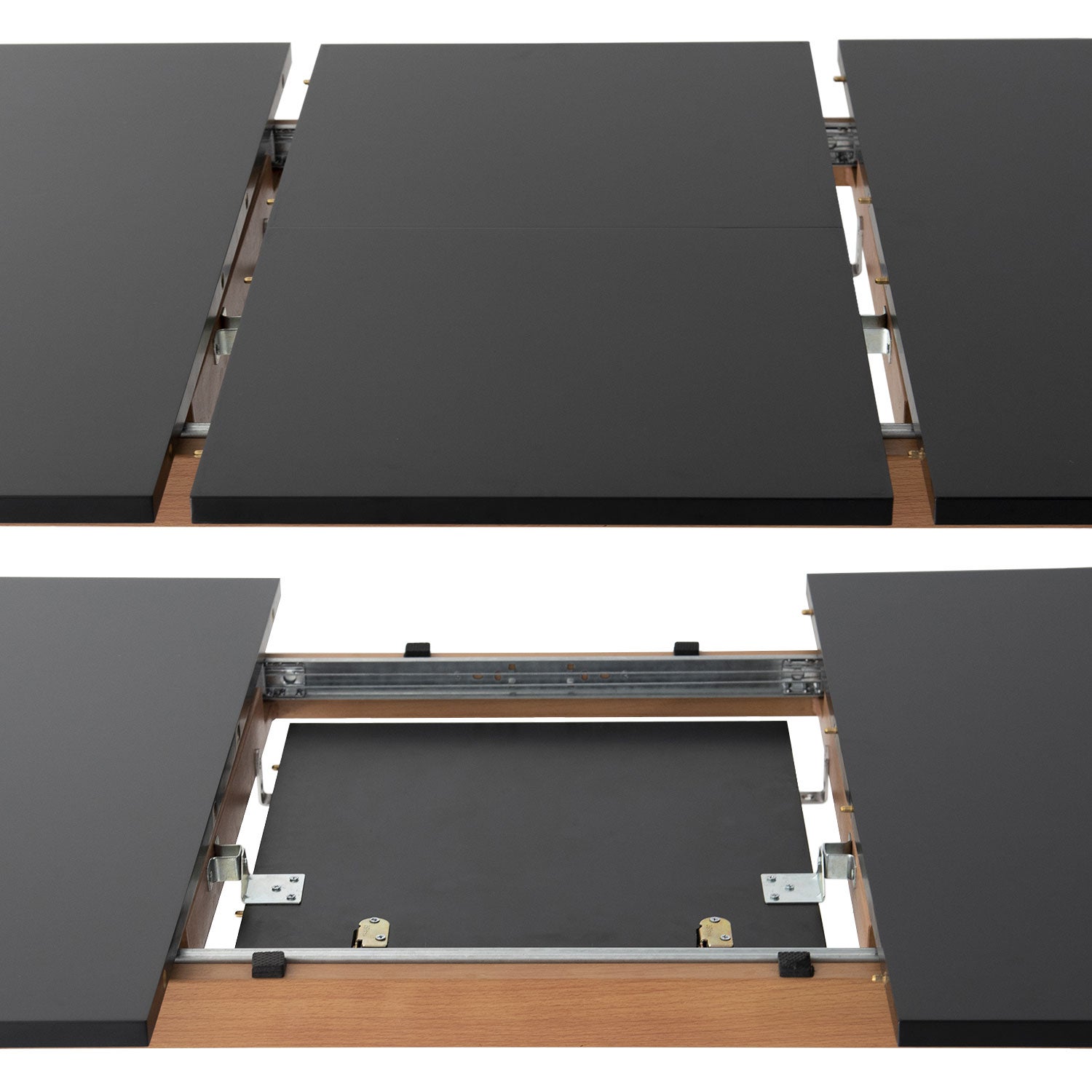 Tavolo allungabile 120/160cm HELGA e 6 sedie NORA nero - 6