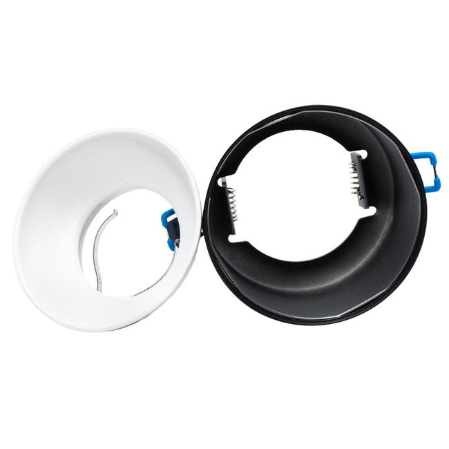 Zeitnet Inc. Portafaretto nero orientabile incasso quadrato 80mm supporto luci LED GU10 GU5.3 Zeitnet Inc. Portafaretto nero orientabile incasso quadrato 80mm supporto luci LED GU10 GU5.3