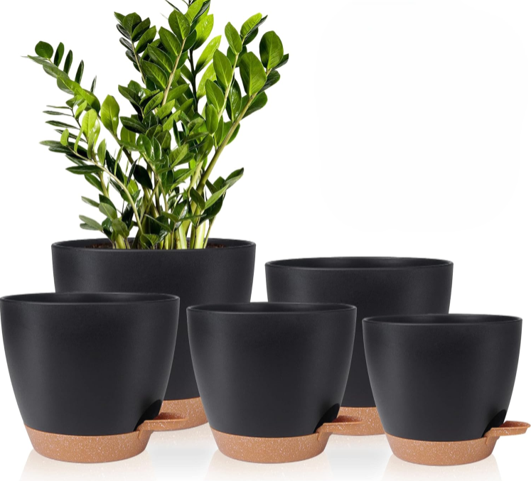 Vaso Per Piante Da Esterno 50 Vasi Rotondi In Plastica Nera Da 15 Litri