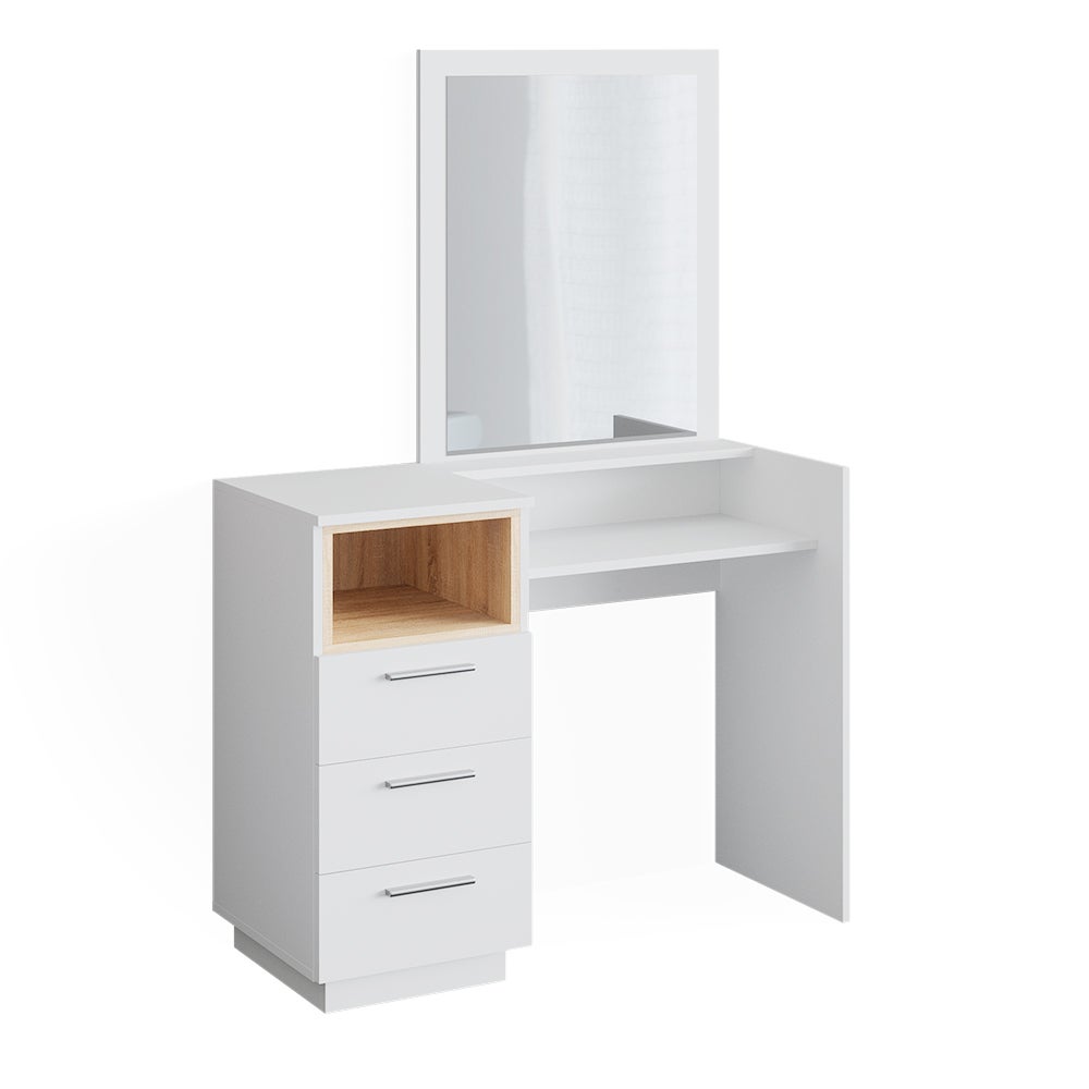 Coiffeuse Vicco Beatrice, Wit/ Chêne, 100 cm