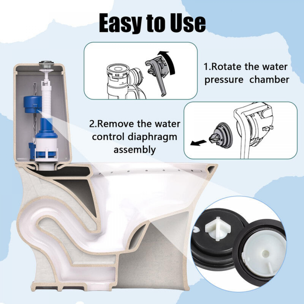 Lot de 3 Membrane Robinet Flotteur pour Siamp Alimentation Basse valve à boisseau sphérique pour Siamp Diaphragme Joint pour WC - 4