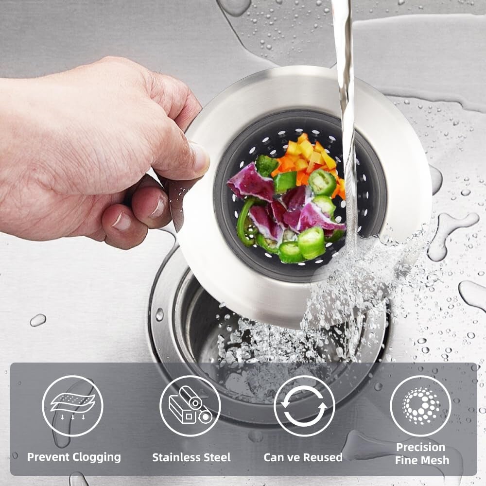 2 Filtri Per Lavello In Silicone Rosso - Raccogli Rifiuti Alimentari, Prevengono Gli Intasamenti (Bordo 12 Cm)