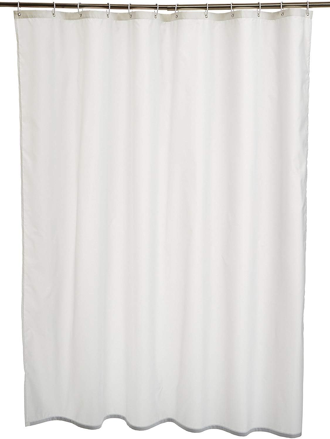 1 Prosta i elegancka zasłona prysznicowa z poliestru, 180 x 200 cm, biała