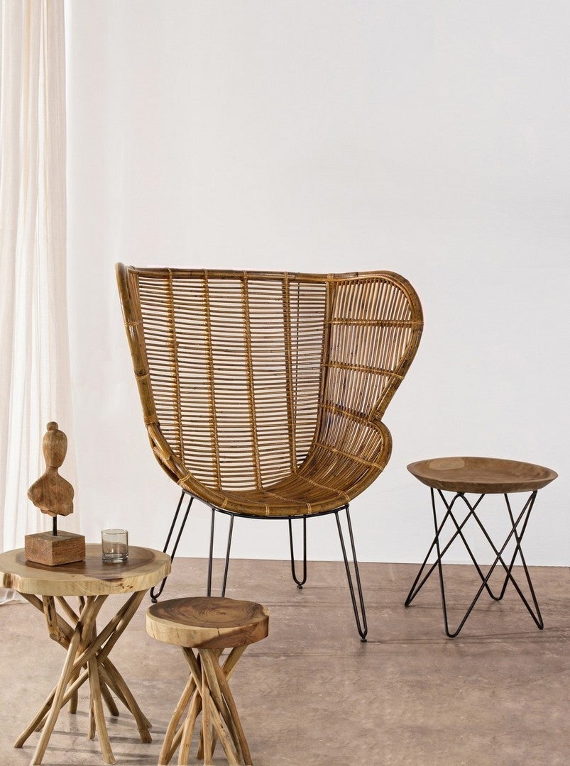 Fauteuils modernes en fibres naturelles Estefan - 5