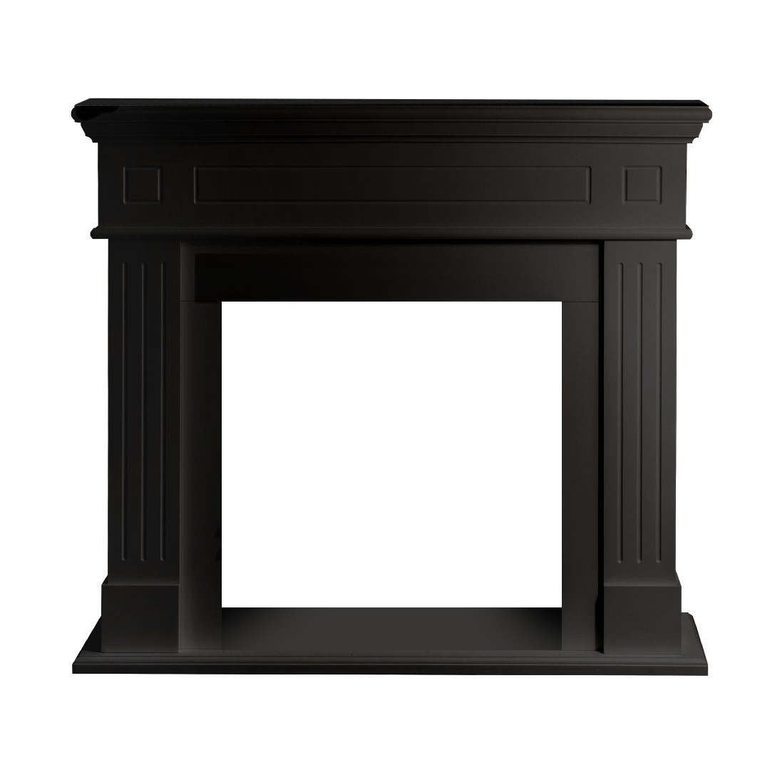 Rama kominka Cambridge Black Wood Cladding szer. 110xgł. 36xwys. 100 cm