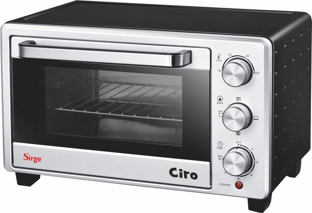 Forno Elettrico Ventilato 21L, 1400W, 100°C - 250°C, Timer 60 min, Nero