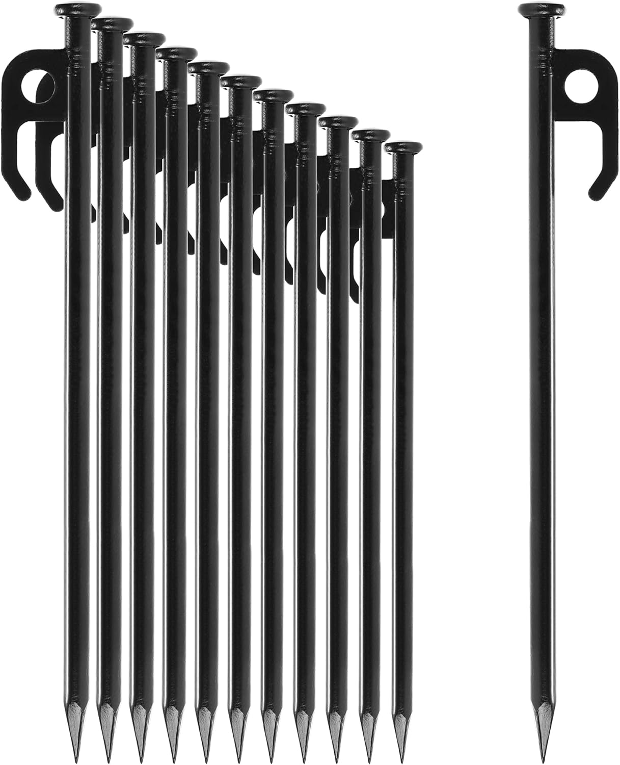 12 picchetti in acciaio per tende - Picchetti lunghi e robusti per campeggio e attività all'aperto, ideali per terreni normali e duri, 30 cm | Leroy Merlin