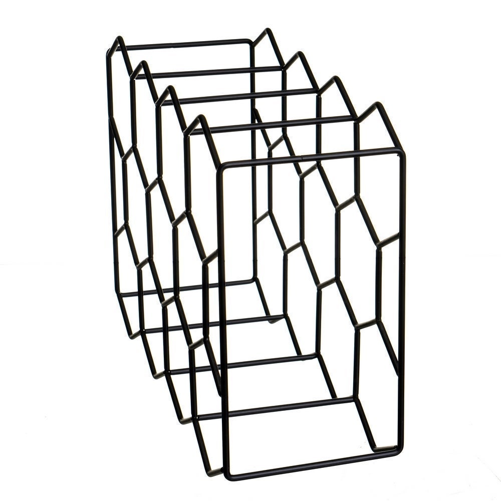 Botellero de vino para 14 botellas en metal negro de 43x30 cm CasaSelección - 5
