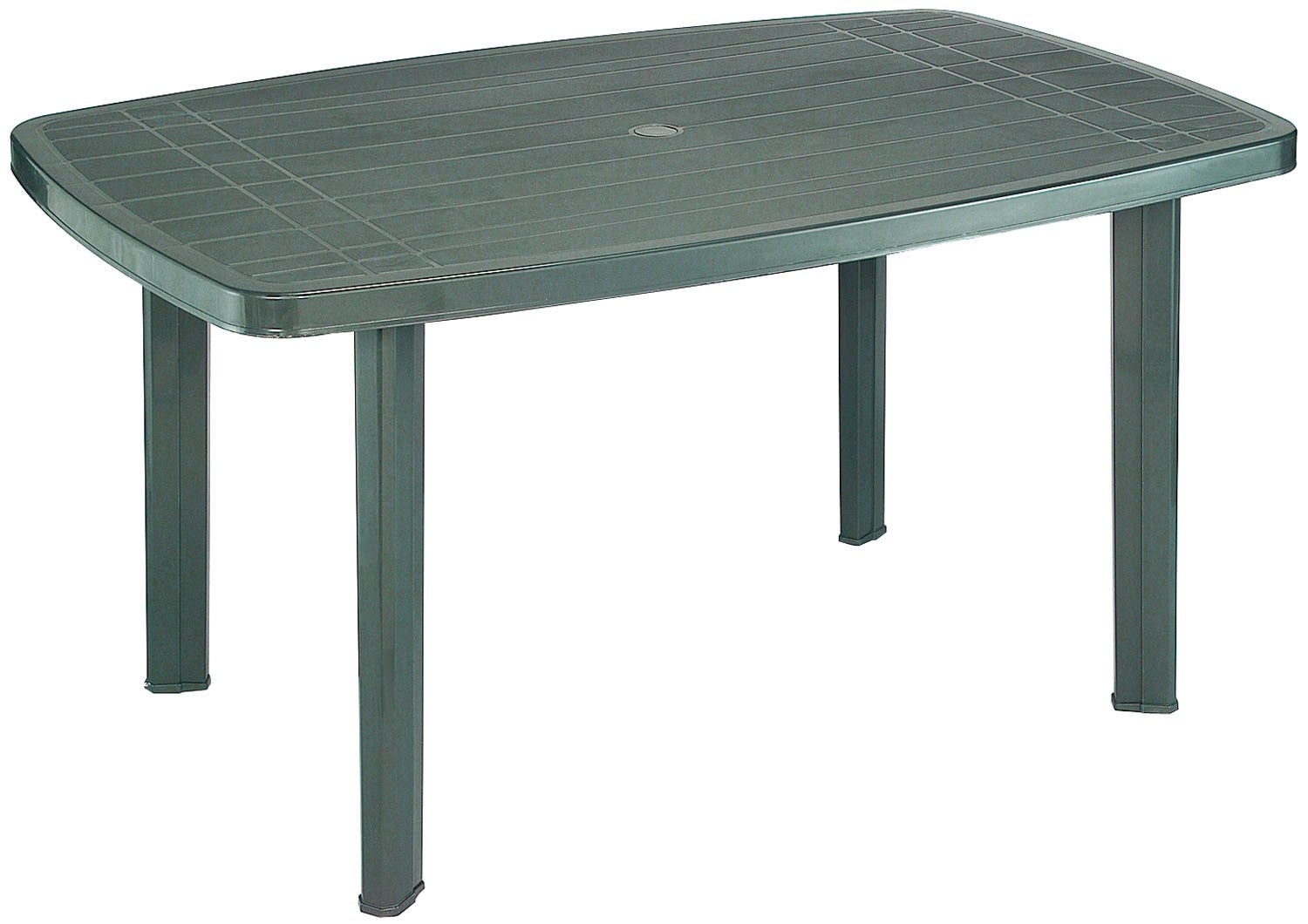 Tavolo da giardino 137 x 85 x H72 cm Resina verde scuro Progarden Terrazza Balcone - 3