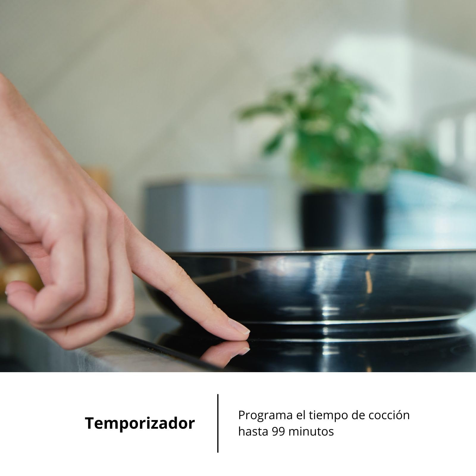 Corberó - Placas Domino Vitrocerámica CCVG2902D | 2 Fuegos, 2900W, Touch Control, Temporizador, Negro - 5