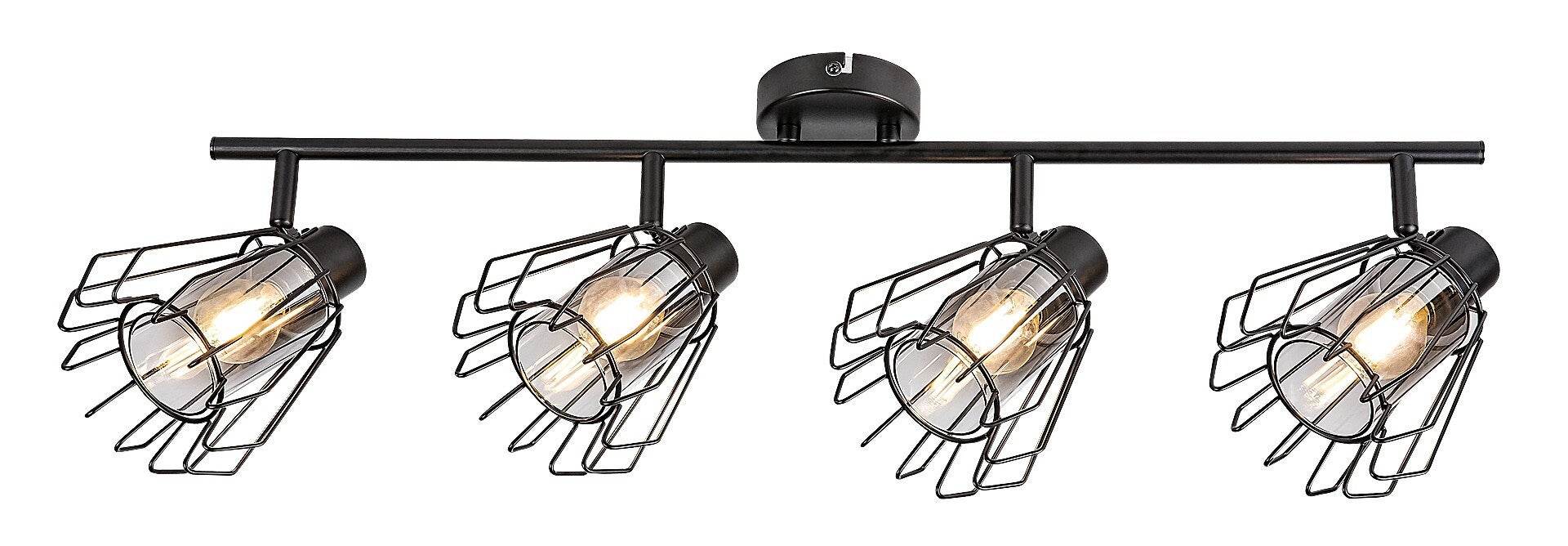 Reflektor sufitowy spot natynkowy Emerencia listwa czarny-dymiony 4xE14x40W wym: 19 x 87 x 13 cm metal Rabalux