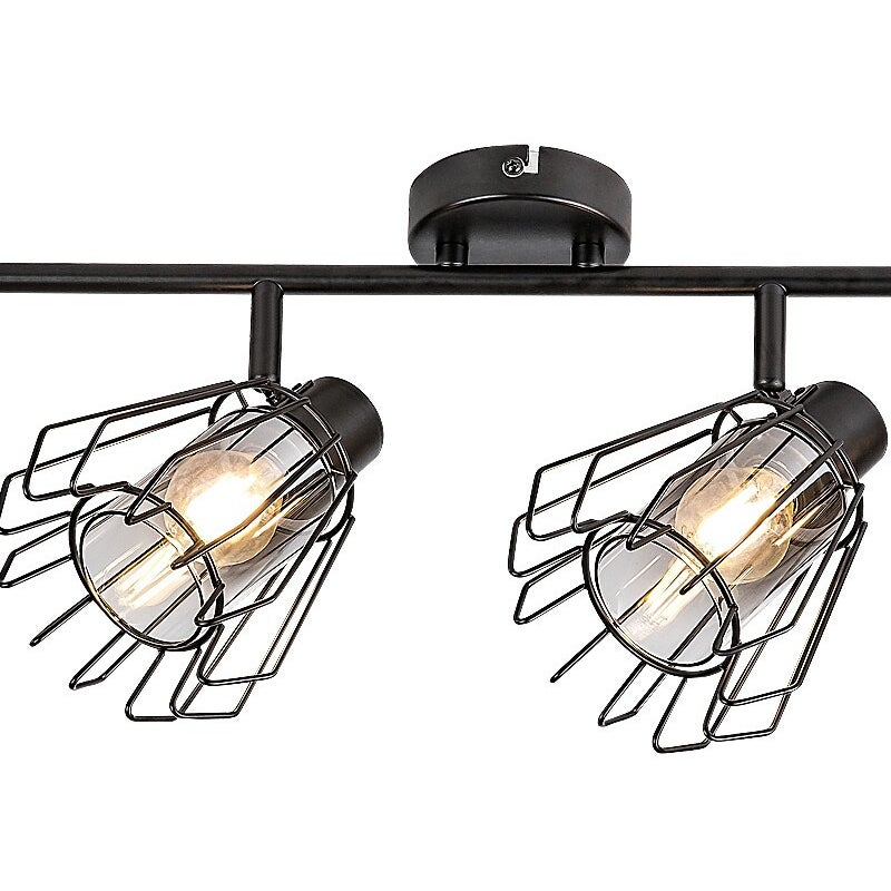 Reflektor sufitowy spot natynkowy Emerencia listwa czarny-dymiony 4xE14x40W wym: 19 x 87 x 13 cm metal Rabalux