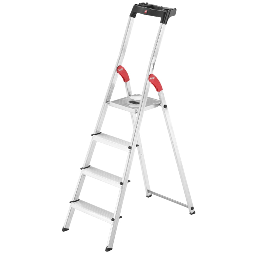 Drabina aluminiowa 4 stopniowa domowa HAILO L60 (wys. rob. 2,85m)