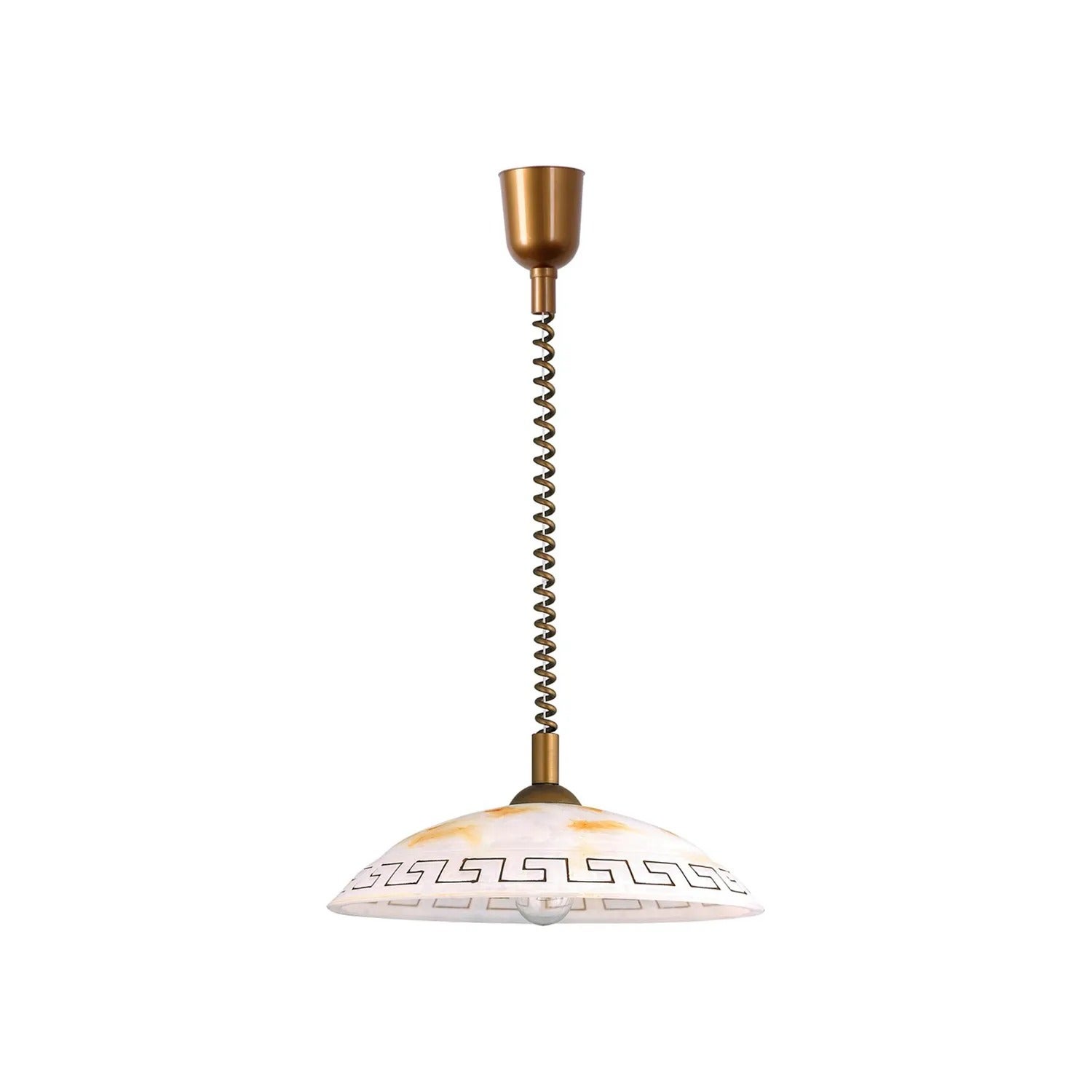 Lampa wisząca Etrusco brązowo-białe szkło alabastrowe 1xE27x40W tworzywo sztuczne wym:120x40x40cm IP20 Rabalux