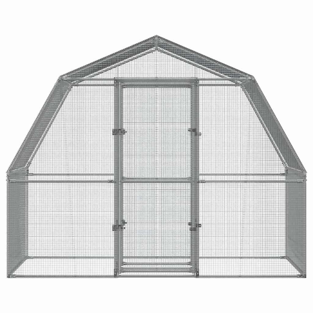 Gaiola para pássaros com porta aço galvanizado prateado - 4