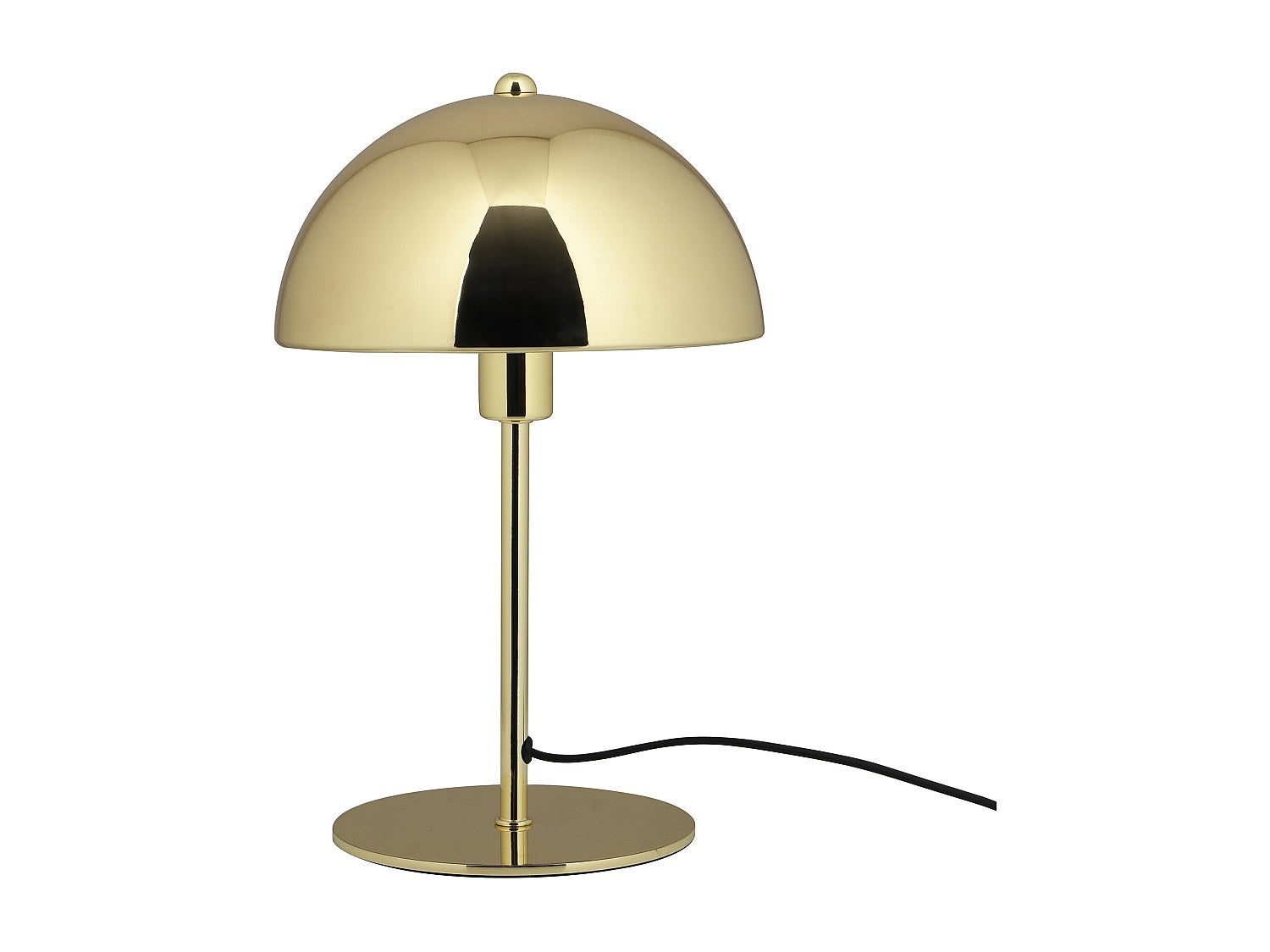 Lampa stołowa vintage imitująca mosiądz - Śred.20 x Wys.30 cm - Złota - ONTARIO