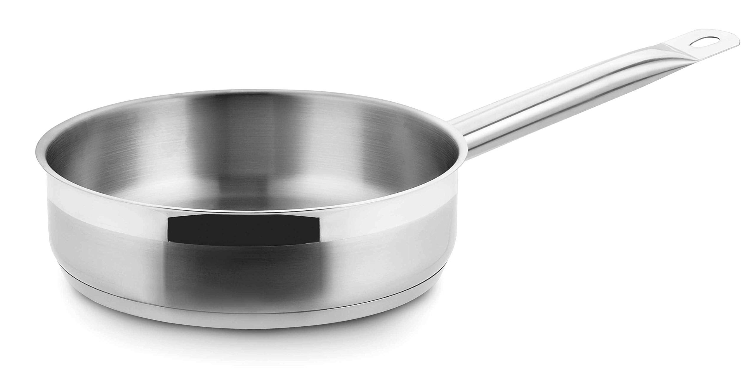Pentola Per Saltare Lacor Eco-Chef, 24 Cm Di Diametro, Senza Coperchio, In Lega Di Acciaio, Con Manico Forato