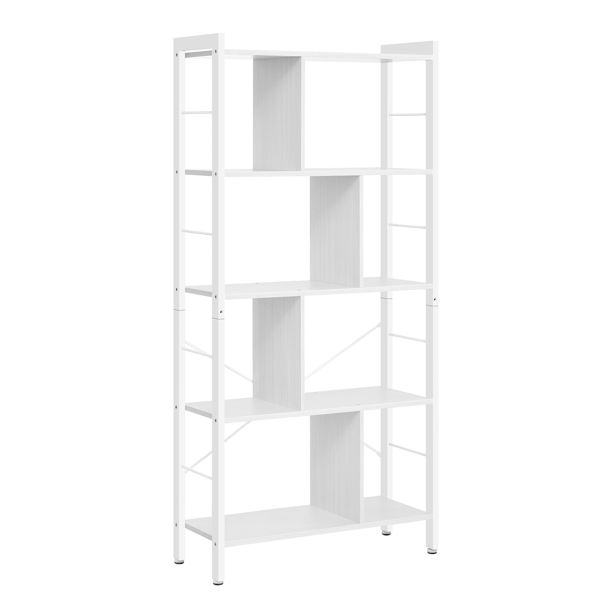 Bibliothèque à 5 Niveaux En Forme De S, Étagère De Rangement, Meuble