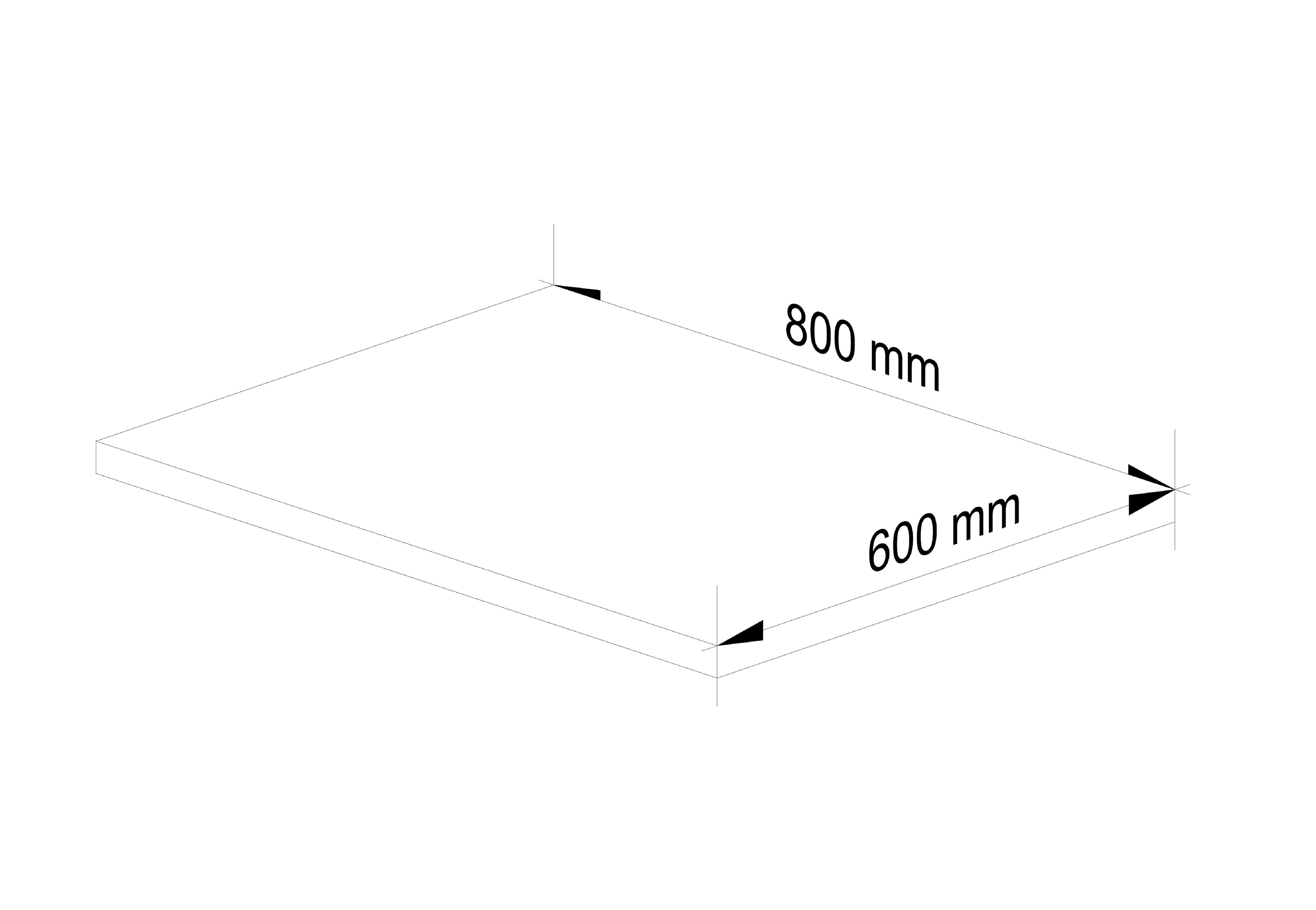 Plan de travail pour la cuisine basse AKORD S80 OLIWIA Chêne Craft 80 cm 80x60x3,2 cm - 3