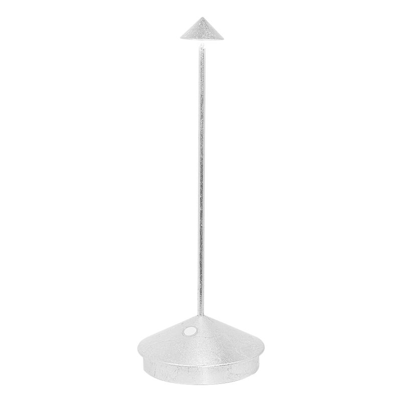 Zdjęcia - Lampa stołowa Zafferano LED Pina Pro, akumulatorowa i ściemnialna, srebrna folia, szafran, 2200-2700-3000K