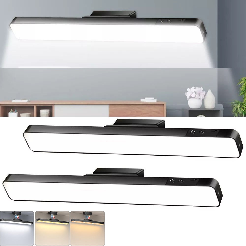 2 SZT. Magnetyczne oświetlenie LED pod szafkę z trójkolorową temperaturą i bezstopniową regulacją jasności, odpowiednie do szafek (wbudowane kable)