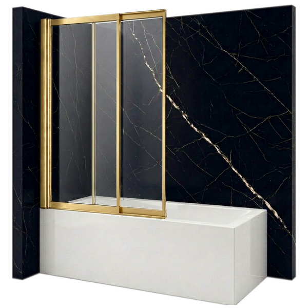 SILLA Parawan nawannowy SPENCER 2-skrzydłowy 120x150 cm Rozsuwany Złoty