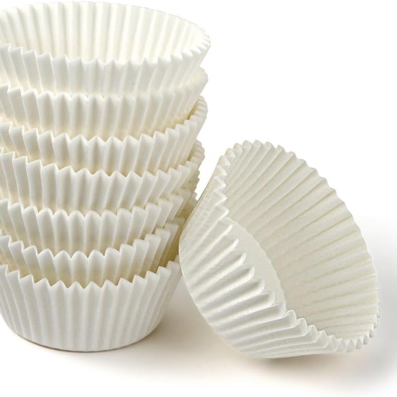 Opakowanie 100 papierowych foremek do muffinek, foremek do muffinek, foremek do ciasta, papier, kolor biały, 7 x 5 x 3 cm