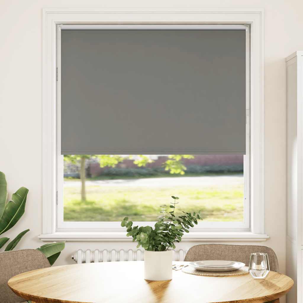 Roleta zaciemniająca szara 115x150cm Szerokość tkaniny 110,7cm vidaXL