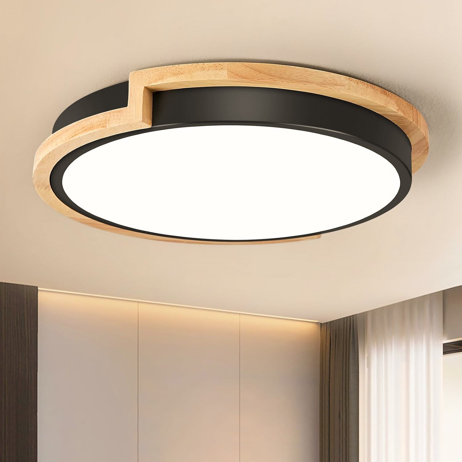 Lámpara de techo LED de 50 cm, lámpara de techo moderna empotrada, luz ...