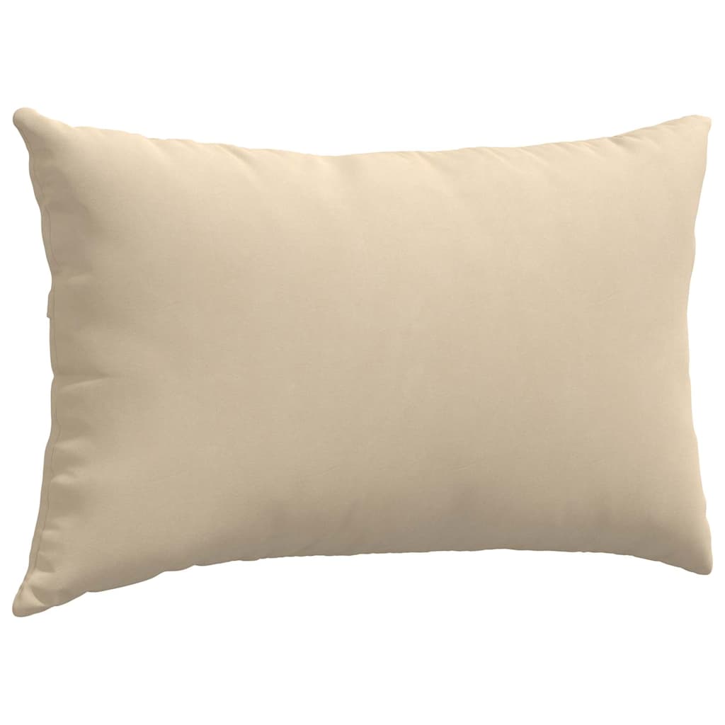 vidaXL Coussins de canapé 2 pcs Crème 50 x 30 cm tissu - 5