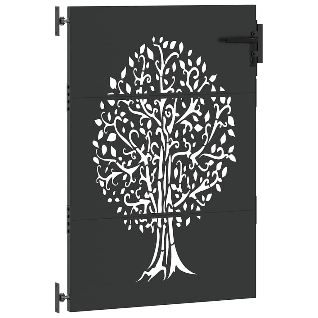 vidaXL Porte de Jardin Noir 85 x 125 cm Acier peint par poudre - 4
