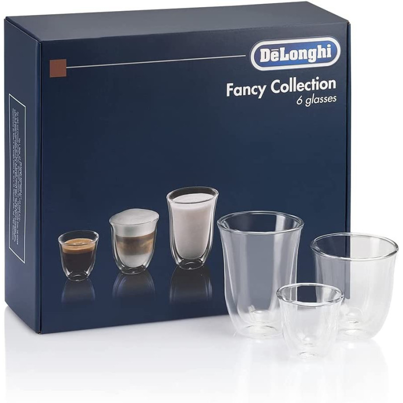 Set 6 Bicchieri Termici De'Longhi - Vetro Borosilicato, Per Espresso, Cappuccino E Latte Macchiato - Foto 3