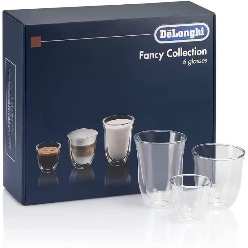 Set 6 Bicchieri Termici De'Longhi - Vetro Borosilicato, Per Espresso, Cappuccino E Latte Macchiato - Foto 3