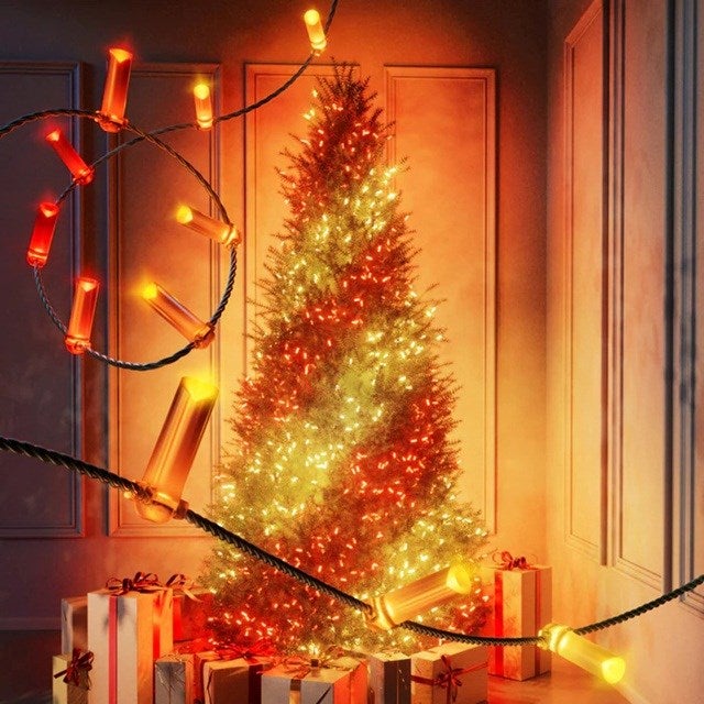 TWINKLY Guirlande Bougie connectée IP20 12m 200 LEDS RGB fil vert CANDIES - 6