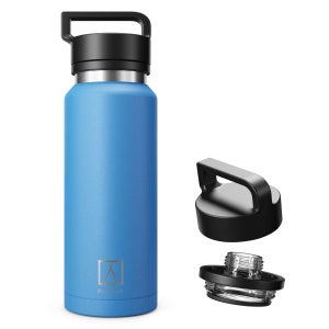 Botella De Agua De Doble Pared Aislada Al Vacío Con Frasco Aislado Sin Torsión Y Sin Tornillos, Frasco Portátil Para Bebidas Frías O Calientes, 12 Onzas - Revomax V2