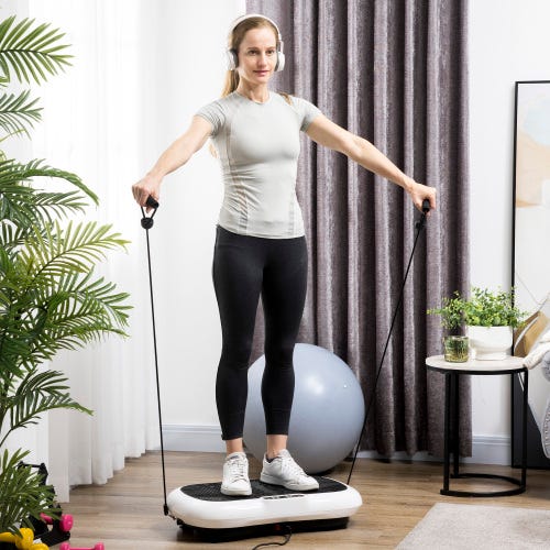 Piattaforma Vibrante NIMTO Per Allenamento Totale, 999 Livelli, Con Telecomando E Fasce Elastiche. Portata 200kg.
