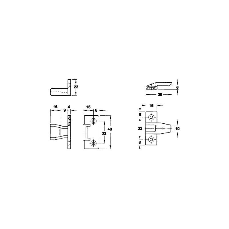 Ferrure à clipser - Décor : Noir - ITAR - 2