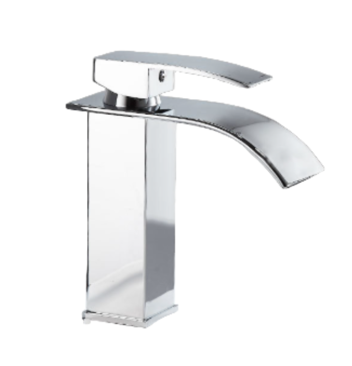 Bateria łazienkowa, chromowana bateria umywalkowa, jednouchwytowa bateria zlewozmywakowa o wysokości oszczędzającej wodę, energooszczędna.