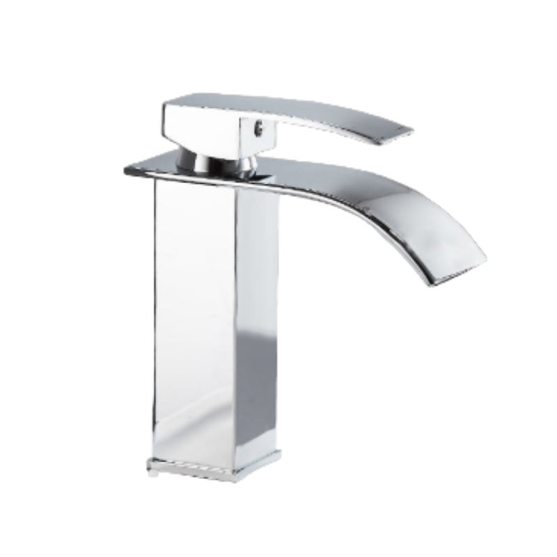 Bateria łazienkowa, chromowana bateria umywalkowa, jednouchwytowa bateria zlewozmywakowa o wysokości oszczędzającej wodę, energooszczędna.