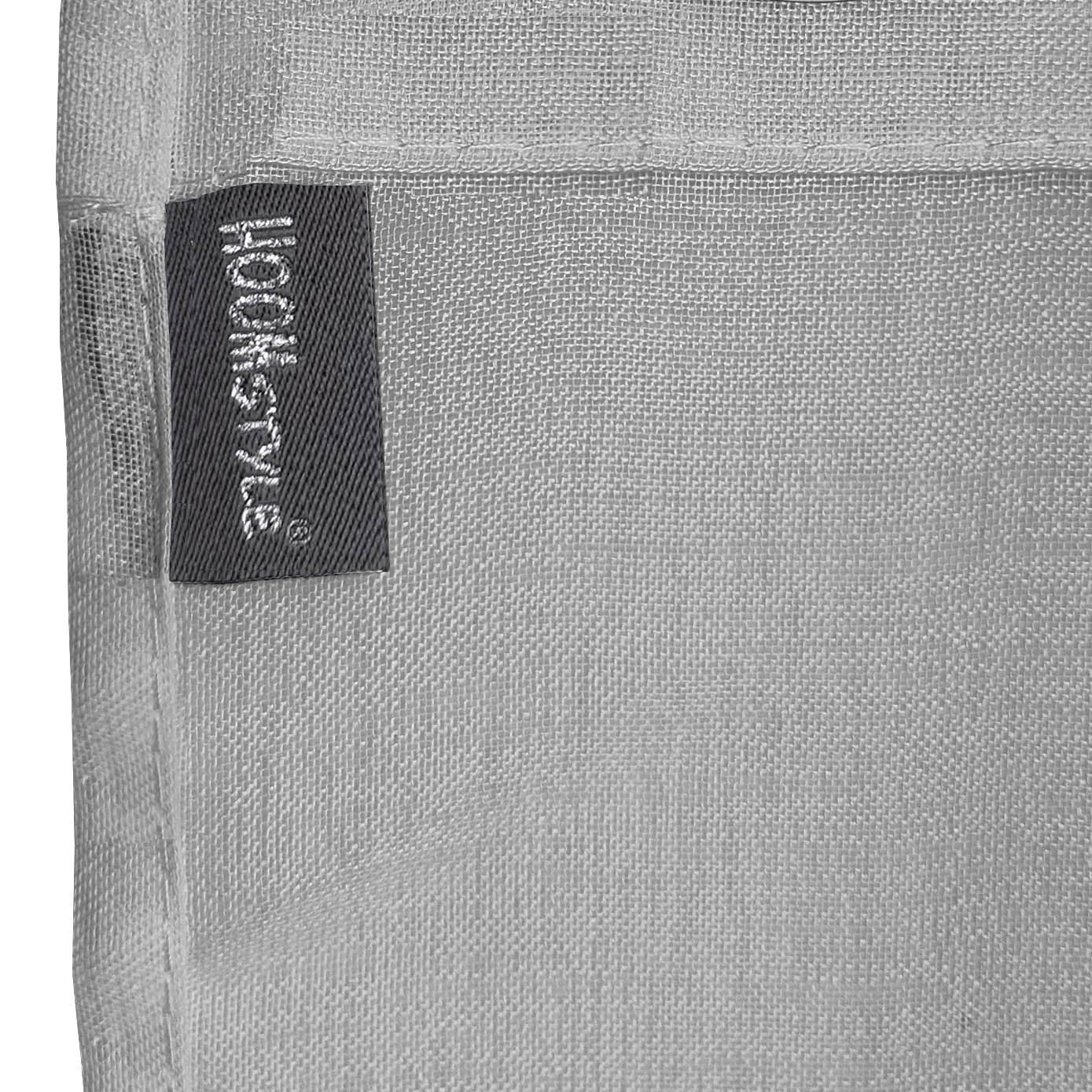 Rideau voilage transparent à galon fronceur - 140x270cm - Gris - HOOMstyle - 5